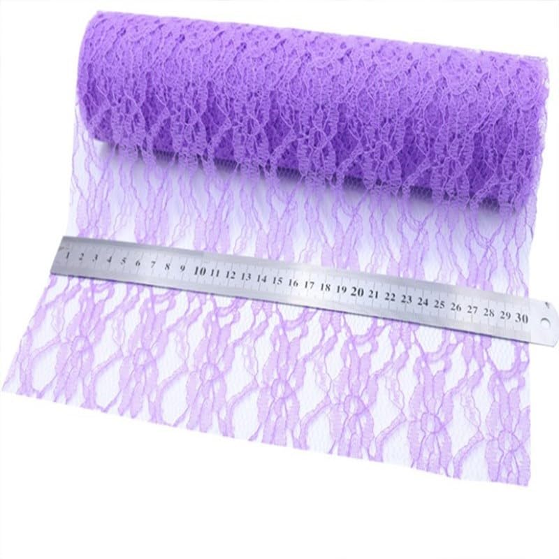 TüLl Meterware Tüllrolle for Hochzeitsfeierdekoration Tischläufer DIY Basteltischdecke Weihnachtsdekorationen(Gray,30 cm 25 Yards)