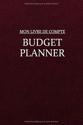 Budget planner - Mon livre de compte - effet cuir rouge: Livre journal de tenue de compte mensuelle et de budget familiale. Format 15 x 23 cm ( A5 ) - 100 pages (French Edition)
