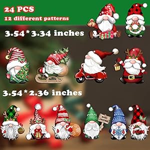 24 Pieces Christmas Gnome Wooden Hanging Ornaments, Wood Hanging Decor for Christmas Tree Decoration Gnome Santa Doll Wooden Hanging Craft Gnome Elf Party Supplies 24 Pieces Christmas Gnome Wooden Hanging Ornaments Wood Hanging Decor for Christmas Tree Decoration Gnome Santa Doll Wooden Hanging Craft Gnome Elf Party Supplies