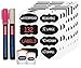 KitChenverse Chalkboard Labels Markers Complete Bundle: 65 Premium Variety Sizes + 2 Erasable White and Pink 3MM Chalk Markers - The BEST Hearts Large Medium Small for Home Pantry Storage Office