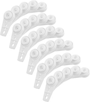 30pcs Ceiling Track Glider Hooks Dual Wheel Roller Carriers for Curtains Bedrooms Living Rooms Dividers High Load Capacity Silent Operation Easy Installation Space Saving Design