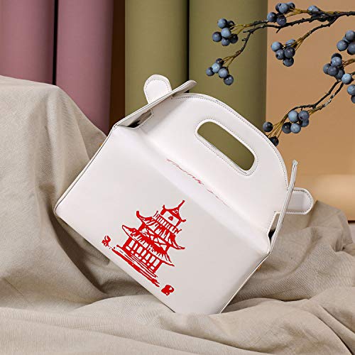 Kuang! Fashion Crossbody Handbags Takeout Box Shoulder Bag Chinese Tower Pu Packing Box Purse For Girls #TOP4