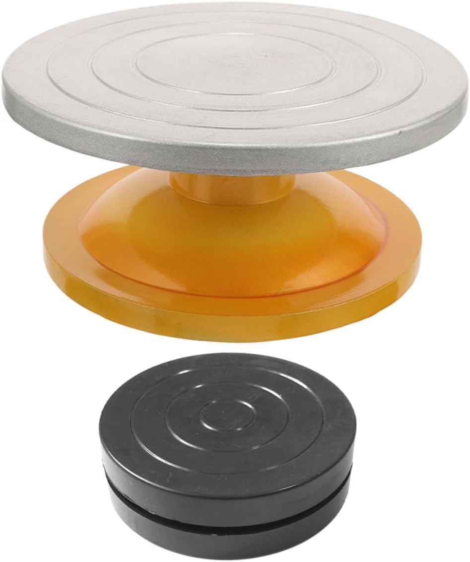 Mikinona 2pcs Stable Cake Turntable for Decorating Non-Skid Cake Decorating Tool Rotating Baking Utensil for Easy Making and Creative DIY Projects