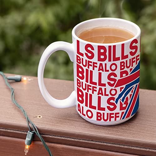 Image of Rico Industries NFL Football 15 oz White Ceramic Mug