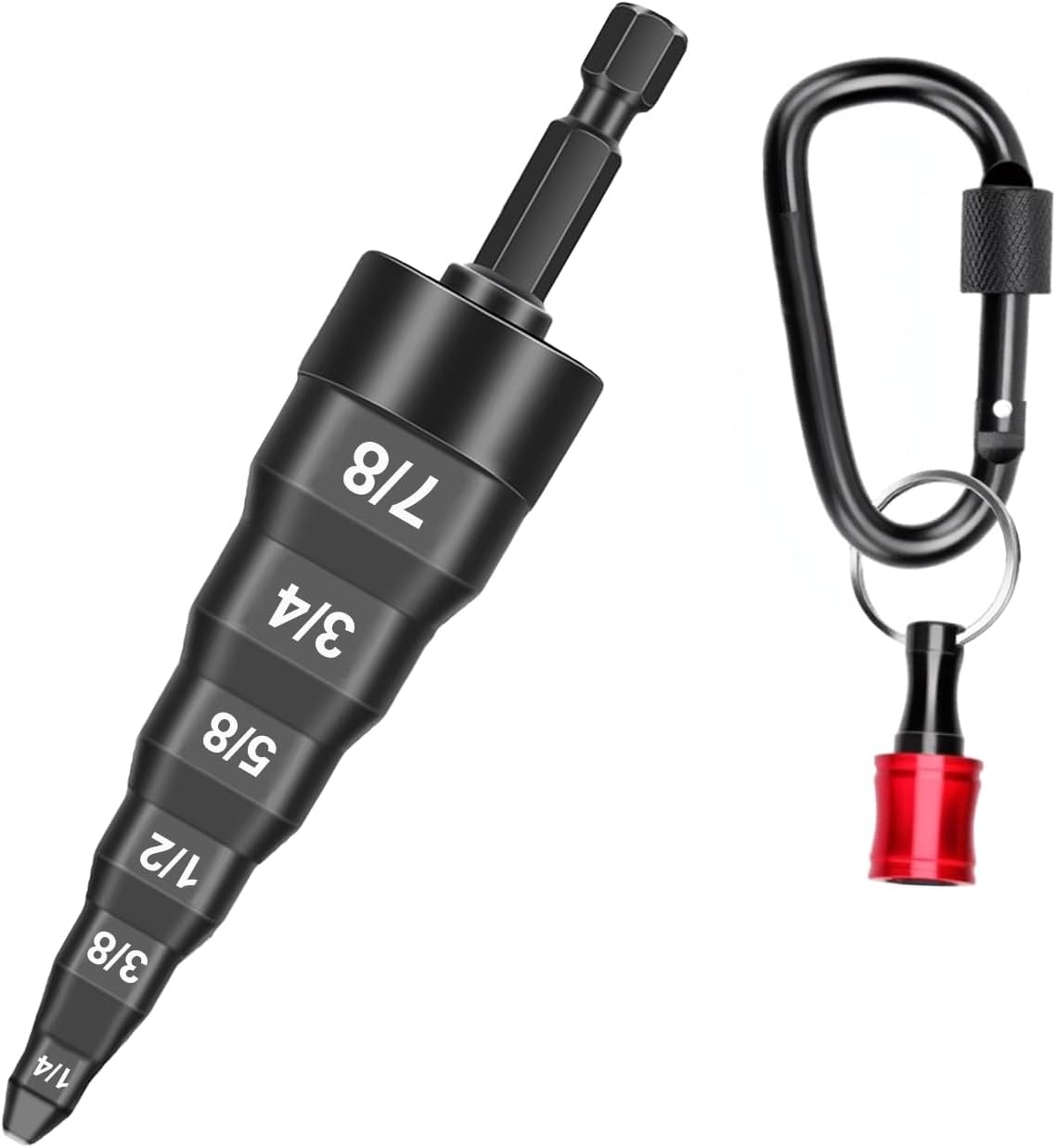 Swage Tool Drill Bit with Holder, 6 in 1 HVAC Repair Tube Copper Pipe Expander Flaring Tool for Multifunction Air Conditioner Repairing with 1/4'', 3/8'', 1/2'', 5/8'', 3/4'', 7/8'' Bits