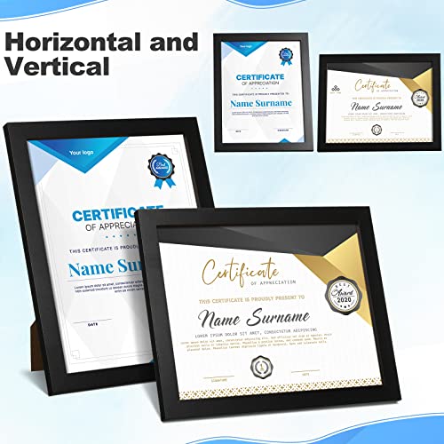 Hoteam 18 Pack Picture Frames Diploma Frames Degree Frame Wood Certificate Frame Award Document Frame Photo Frame Horizontal And Vertical Formats For Wall Or Tabletop Display (Black, 8.5 X 11 Inch) #TOP4