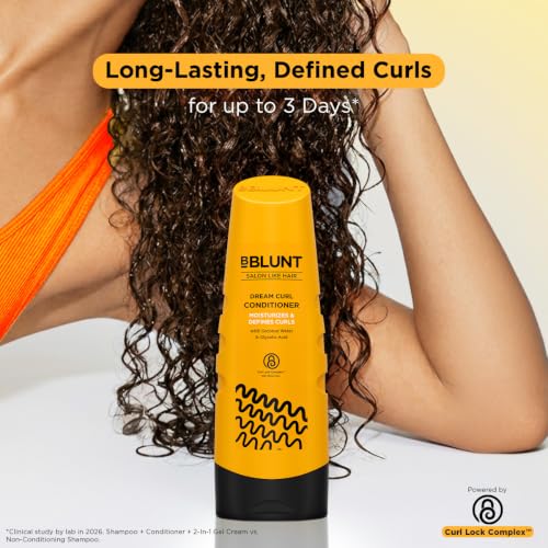 Image of BBLUNT DREAM CURL CONDITIONER - 250 g | 3Day Definition & Frizz Control | Moisture & Hydration | Coconut Water, Glycolic Acid & Curl Lock Complex | Indian Dry, Wavy & Curly Hair| SLS & Paraben Free | Men & Women