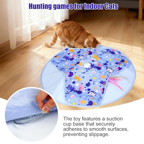 Jouets interactifs pour chat Vert - Distributeur de croquettes et stimulation pour félin - 8