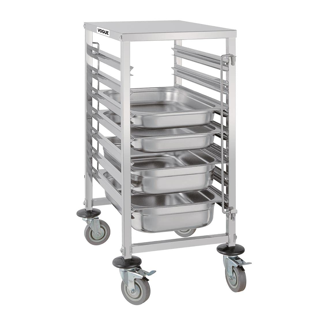 Vogue Gastronorm de acero inoxidable gg498 estantería de carrito, 7 nivel
