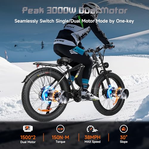 BAOLUJIE 38MPH Dual Motor Ebike