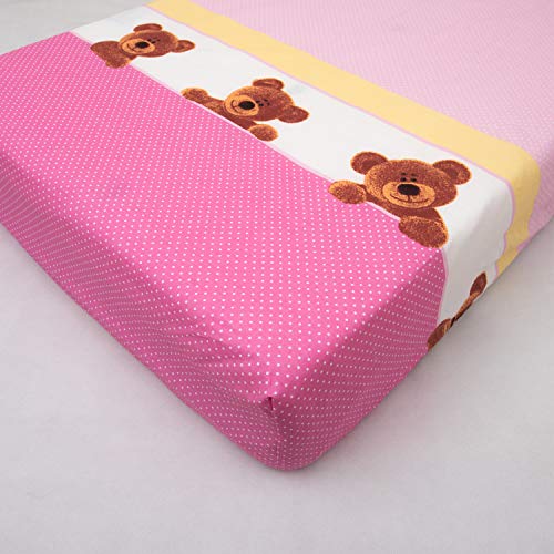 Baby Comfort Sábanas de algodón para cunas, 90 x 40 cm, varios diseños diseño 8 Talla:Fits Cot Bed 140x70 cm