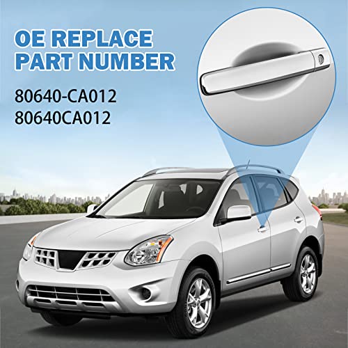 Exterior Chrome Door Handle Front Left Driver Side With Keyhole - For 2003-2008 Infiniti Fx35 Fx45, 2003-2007 Nissan Murano, 2008-2013 Rogue - Without Smart Key, Replace # 80640-Ca012, 80640Ca012 #TOP3