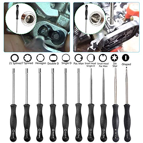 HIFROM Carburetor Tune-up Adjustment Tool Kit Carb Adjusting Screwdriver with Fuel Filter Line Primer Bulb Replacement for Most 2 Cycle Small Engine Craftsman Stihl Poulan Husqvarna (Color 5)