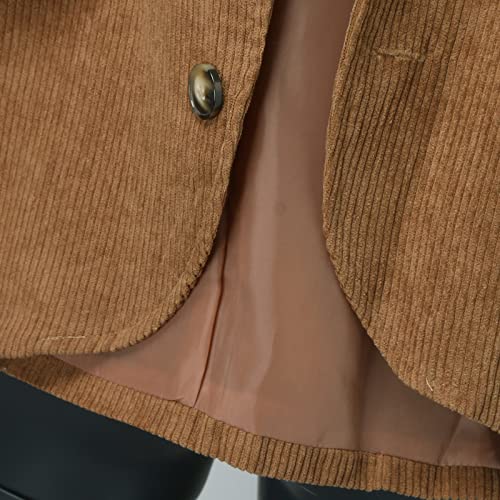 Mens Jacket Fall Winter Corduroy Windbreaker Warm Lapel Slim-Fit Coat - image 5