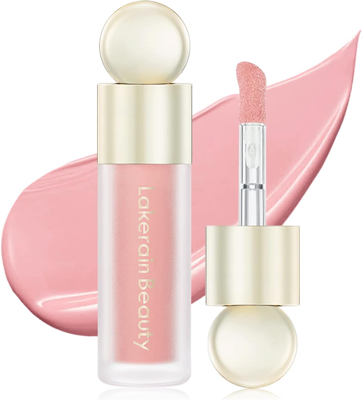 MEICOLY Matte Dewy Liquid Blush,Super Natural Cream Blush Stick for Cheeks,Silky Smooth Soft Pinch Long-Lasting Waterproof and Sweat proof Blush Makeup,Cruelty-Free,01,Bliss,Nude Pink