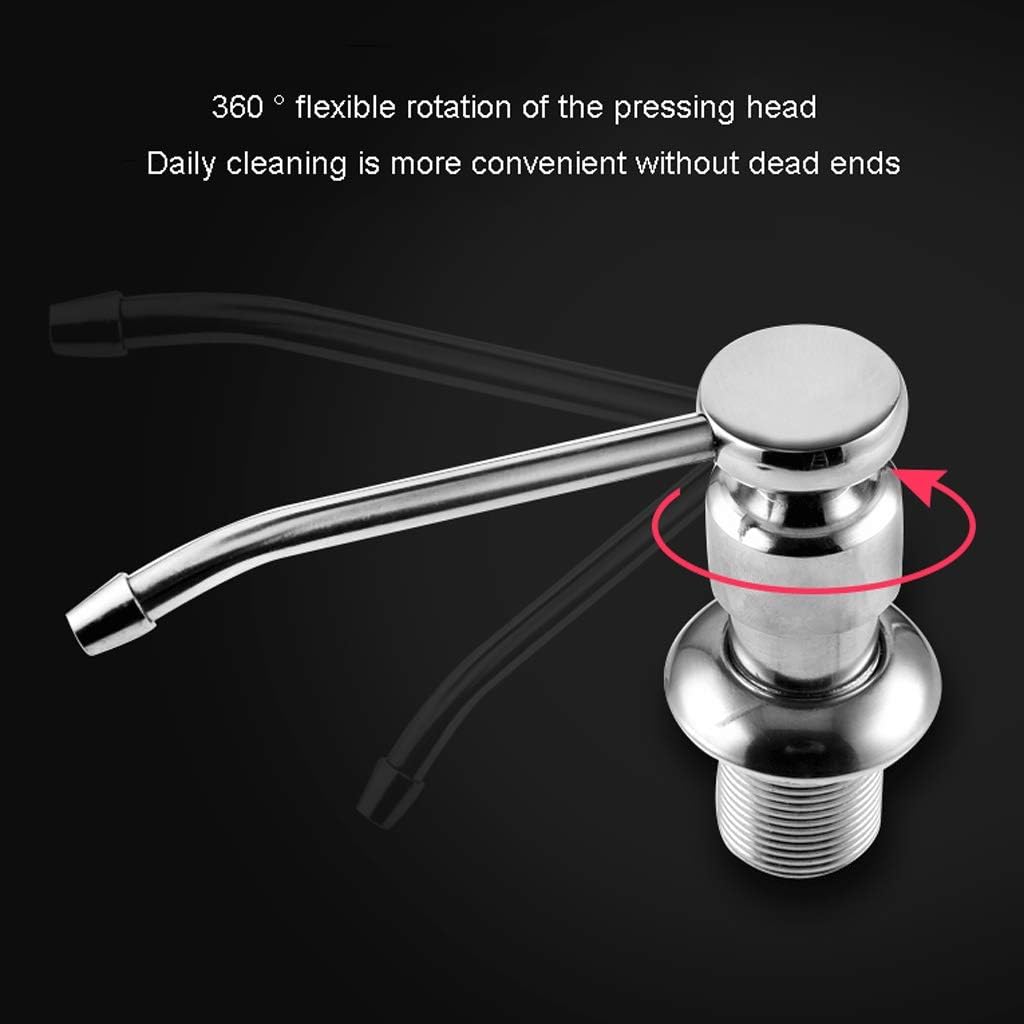 Countertop Soap Dispensers,Soap Dispenser for Kitchen Sink Stainless Steel Built in Design for Counter Top with Liquid Soap Bottle 240ml 8.1oz