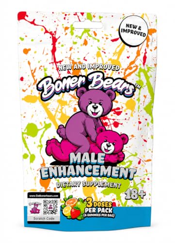 Boner Bears Mens Natural Performance Gummies | 12 Gummies 4 Pack | Mixed Fruit Flavor
