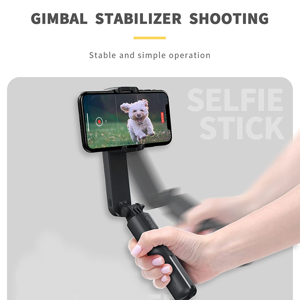 Shake Stabilizzatore Gimbal Con Luce di Riempimento Per Smartphone Vlog Live Video Record Con Telecomando Rotazione