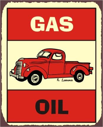 Gas aceite camión Vintage Metal Art Automotive Retro tin sign