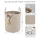 XUANGUO Cotton Rope Laundry Basket Hamper for Clothes Woven Storage Basket for Living Room Bedroom Boho Tall Rope Baskets for Blanket Toys Pillow Towels Baby Nursery Hamper Bin oatmeal