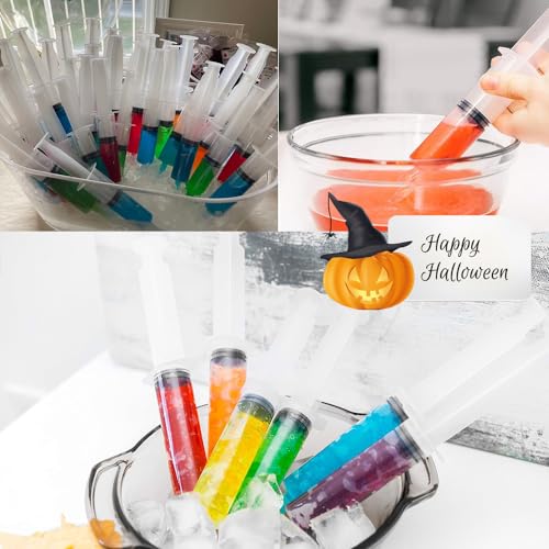 100 pack jello shot syringes with tip cap set party syringe bpa-free suringes shooters syringes for jello shots young halloween thanksgiving christmas bachelorette parties nurses graduation