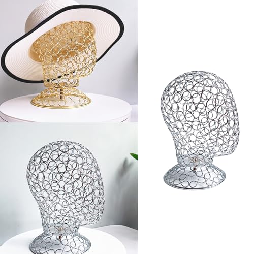 Support casque de moto et porte chapeau métallique pour vitrine - 2