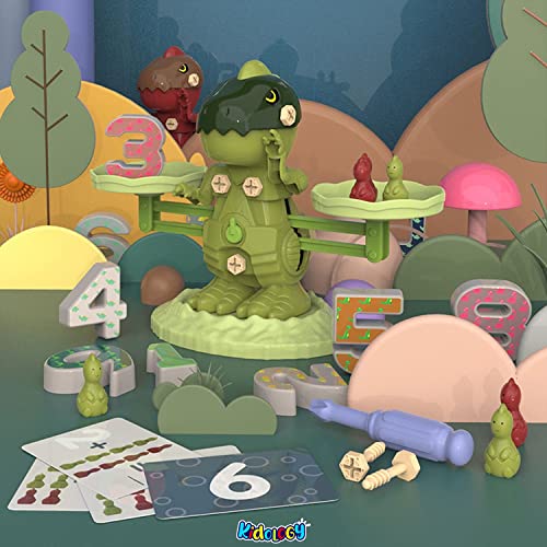 Image of Kidology Monkey Balance Counting Toys|Cool Math Educational Board Gamefor Kids Preschool Game|Educational Number Learning Toy|Fun Children's Gift Kids Toy (Dinosaur)|Multicolor
