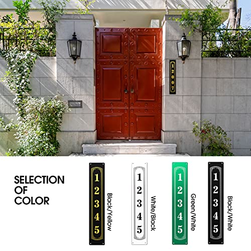 Vertical Custom House Number Address Plaque Address Sign Customized House Numbers Address Plaque Sign For Outside Home, Street, House 4H"*16"L #TOP4