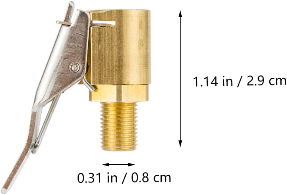 5pcs Brass Material Open End Air Chuck Thread Nozzle Tire Air Chuck Car Pump Accessories