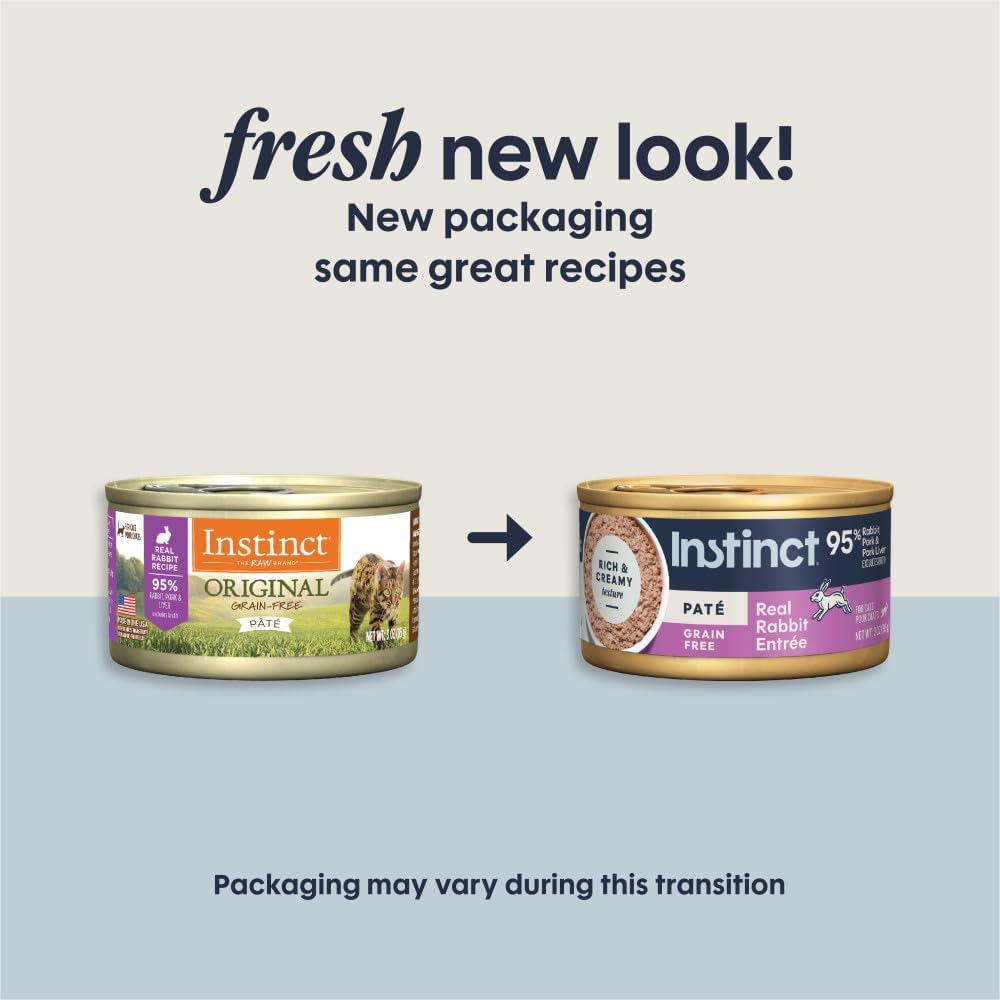 Instinct Original Grain Free Real Rabbit Recipe Natural Wet Canned Cat Food, 3 oz. Cans (Case of 24)