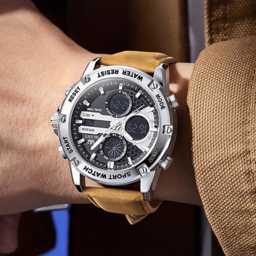Image of OLEVS Men Watches Fashion Date Gift Chronograph Watch for Men Large Business Digital Calendar Waterproof Mens Wrist Watch