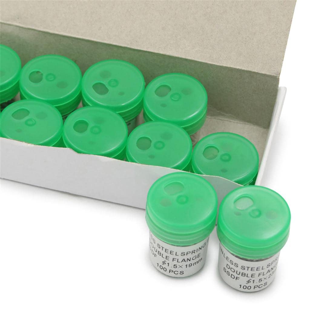 Moxic 100 Pieces Watchmaker Watch Band Spring Bars Strap Link Pins Repair Kit 23mm