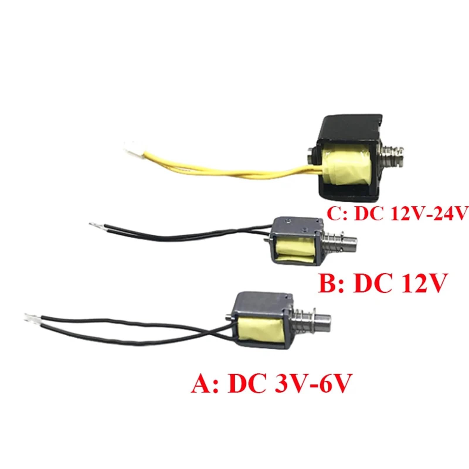1 pz Micro Elettromagnete 3V 6V 12V 24V Mini Solenoide Magnete Elettrico Push Pull Telaio Aperto Tipo Passante(3V-6V)