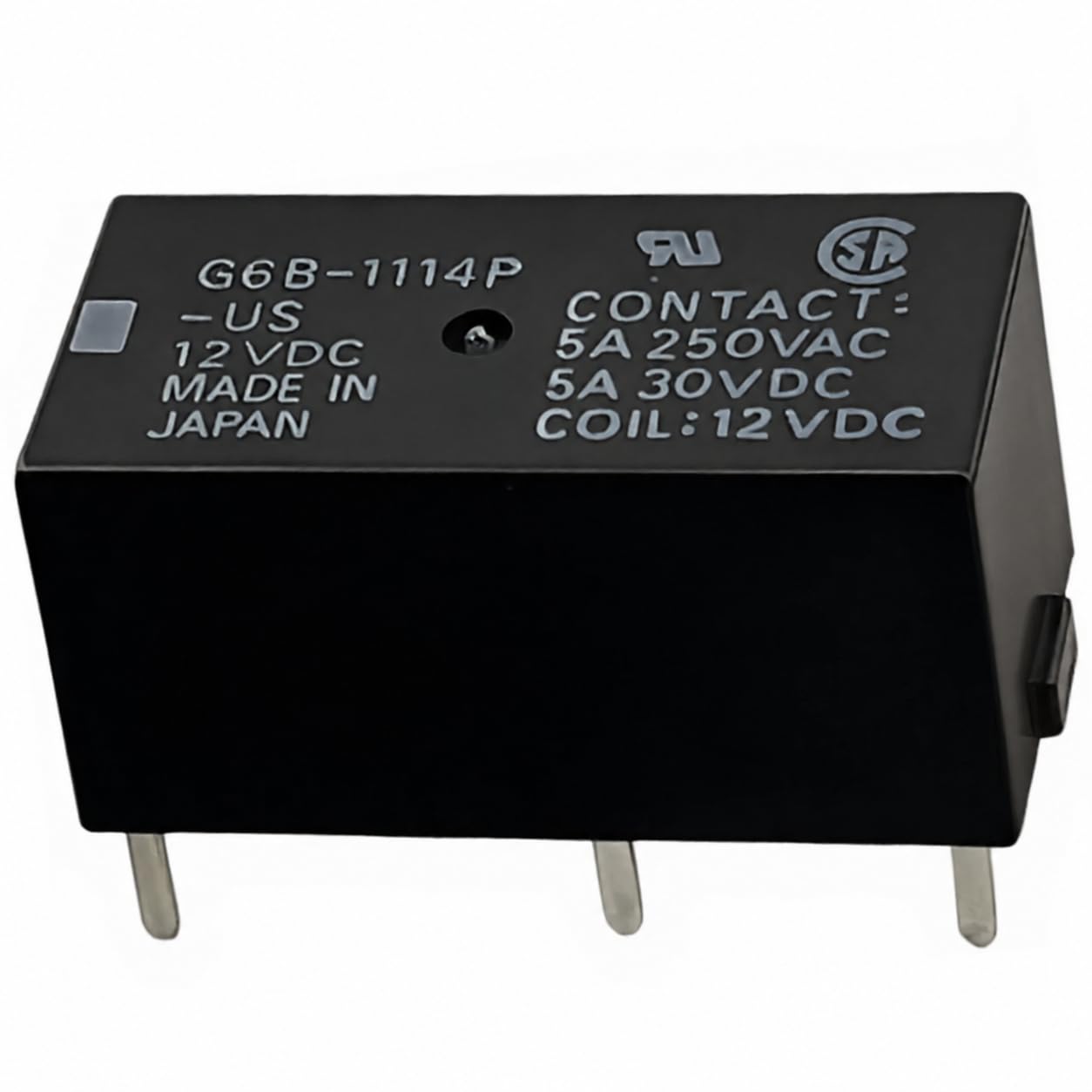 G6B-1114P-US DC12 12VDC Power PCB Relay, 5A SPST-NO 1 Form A Through-Hole Solder Pin Miniature General Purpose Relay, G6B-1114P-US 12DC, Board Mount, 720 Ohm Non-Latching Coil, 1 Pack