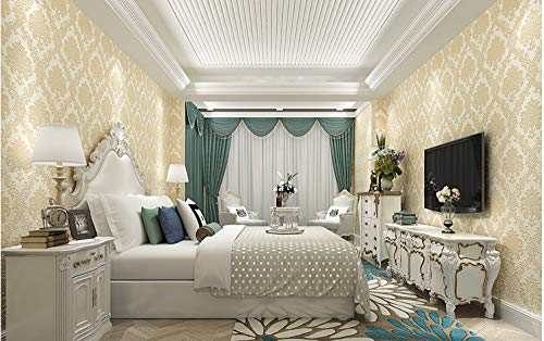 Papier peint intissé Damas style européen pour salon et chambre