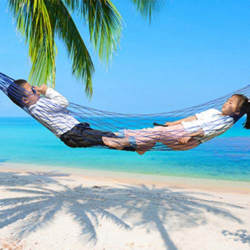 Maca, Romacci Esporte ao ar livre Rede de rede de malha Cama de nylon portátil Rede de acampamento c