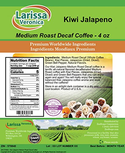 Café Descafeinado Kiwi Jalapeño Tostado Medio en Grano 4 oz miniatura 2