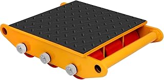 GCCSJ 15T Machinery Skate Dolly, 33000lbs Machinery Moving Skate Machinery Mover Skate with Non-Slip Belt and 9 PU Rollers, Dolly Machinery Skate for Industrial Moving Equipment
