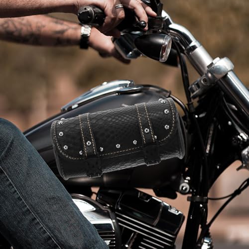 Bolsa de silla para motocicleta Mikinona patrón, pequeña, liberación rápida, organizador trasero y delantero, impermeable, mini almacenamiento de herramientas para moto miniatura 6