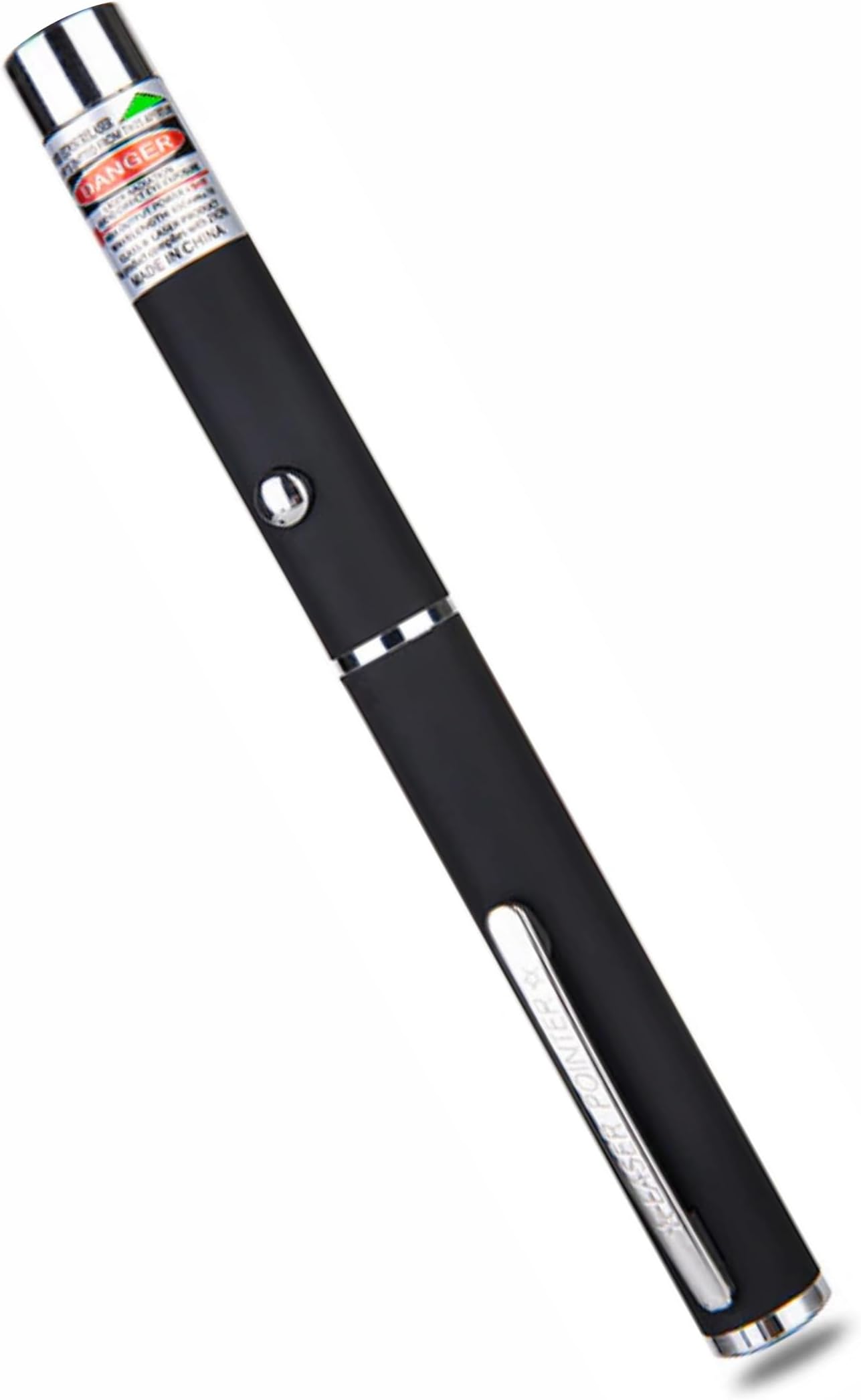 Green Laser Presentation Pointer Party Pen with Disco Lights, Up to 2000 Meters Range, and 2 AAA Cells (Battery Included)