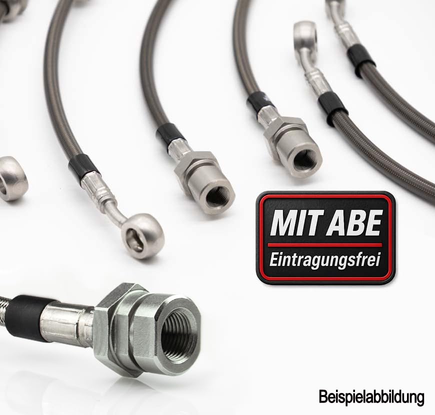 Stahlflex Bremsleitungen kompatibel mit BMW Z1 [Cabrio] alle Motoren Bremsschläuche mit ABE