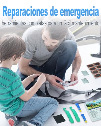 cycletour Parches Bicicleta, Kit Pinchazos Bicicleta con Palanca Antideslizante de Alta Dureza y Parches Bicicleta, Kit Repara Pinchazos Bicicleta para de Montaña y Carretera - imagen 4