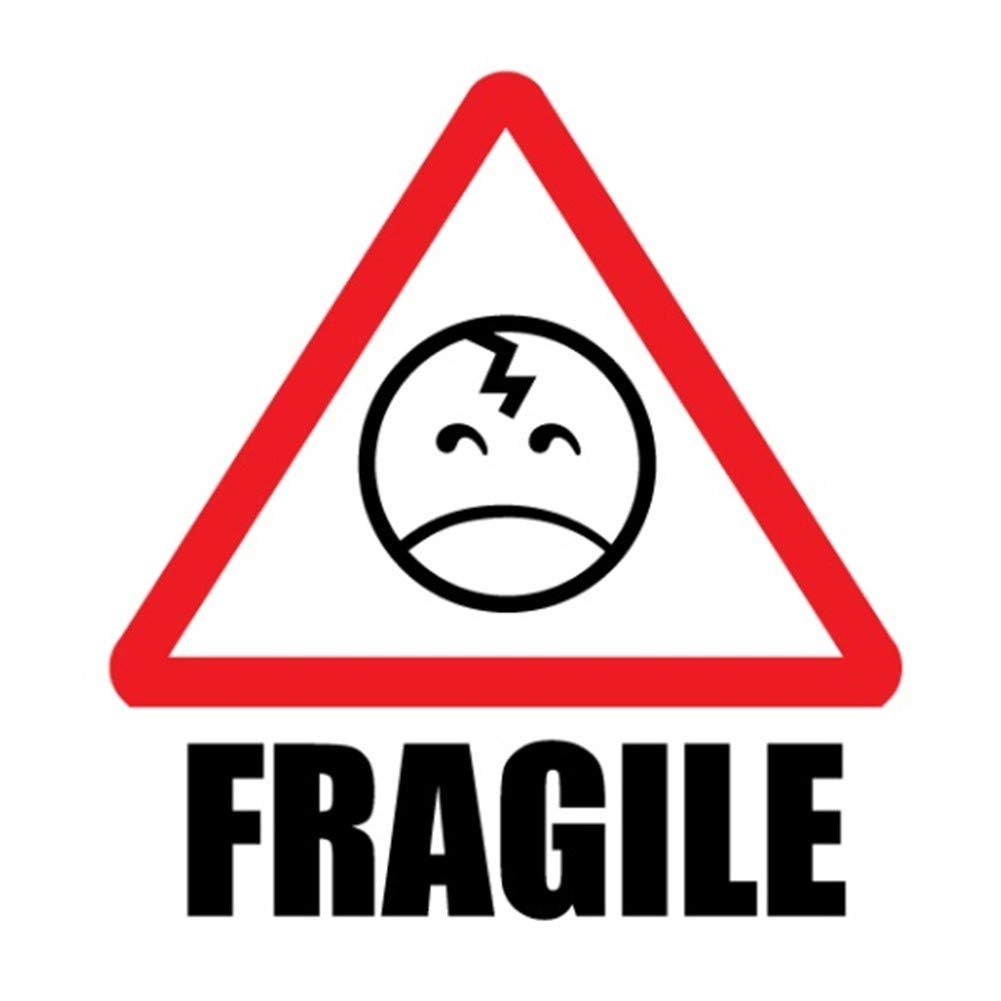 5x5cm FRAGILE etichetta autoadesiva di spedizione Adesivo, 3000 pc/lotto