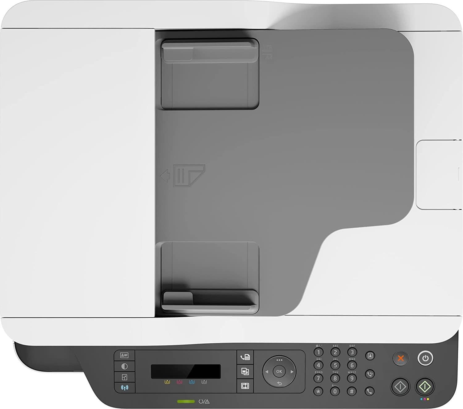 HP Color Laser MFP 179fnw 4ZB97A, Stampante Multifunzione A4 a colori, Stampa, Copia, Scansiona, ADF, Fax, Wi-Fi, Wi-Fi Direct, Ethernet, HP Smart, USB 2.0, 18 ppm in b/n, 4 ppm, Bianca