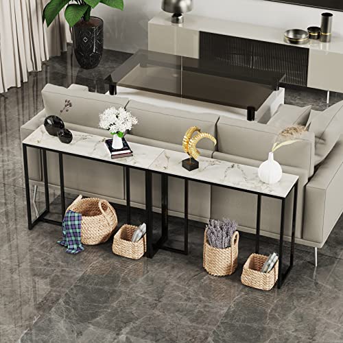 Wisfor Console Table For Entryway: Sintered Stone Table Marble Table Modern Table Sofa Side Table Console Hallway Foyer Table thumb #6