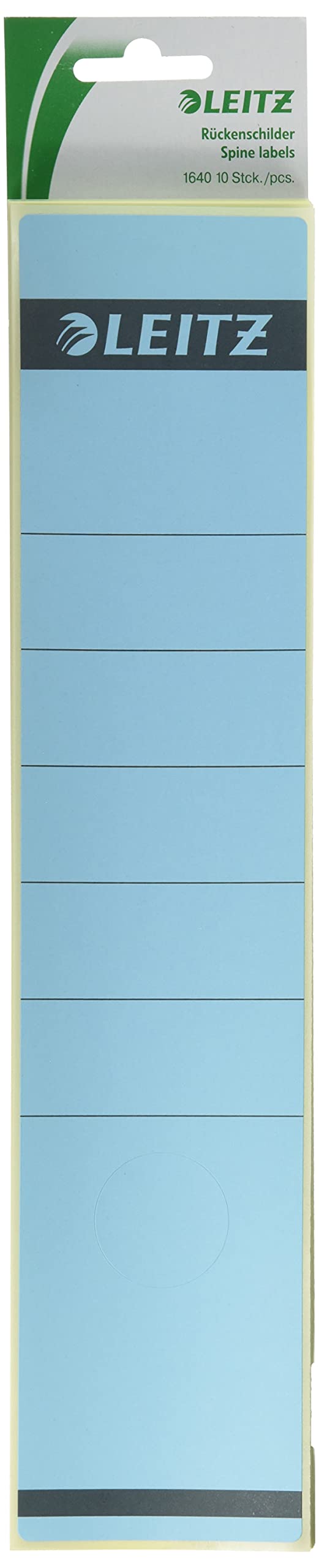 Étiquettes Autocollantes Leitz Pour Classeurs - Dos 80mm - 61,5x285mm - Vert - Lot De 10