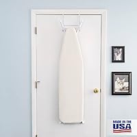 Vista 6 de Tabla de planchar de tamaño completo fabricada en EE. UU. - Beige de Seymour Home Products 4 patas de acero resistentes Parte superior perforada