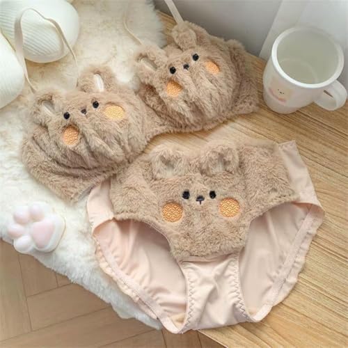 Image of GirlFriend Lingerie for Women Woolen Bra Panty Babydoll Lingerie Dress Cosplay with Panty Female Wedding Nightgown