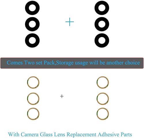 Miniatura 3 de Paquete de 2 piezas de repuesto para Moto g Stylus (2022) Cubierta de vidrio para cámara trasera, piezas de lente trasera para Moto-rola Moto g