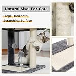 PAWZ Road Chat Tree Scratching Post with Soft Perch Nest Silsal-Covered Scratch Posts and Pads with Play Ball Great for Kittens and Cats